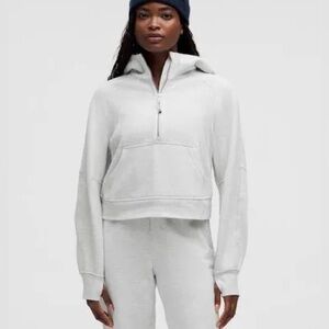 Lululemon grey half zip cropped scuba size xs-s